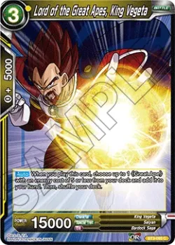 Lord of the Great Apes, King Vegeta 「BT3-093」「EN」