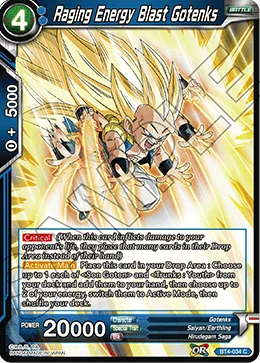 Raging Energy Blast Gotenks 「BT4-034」「EN」