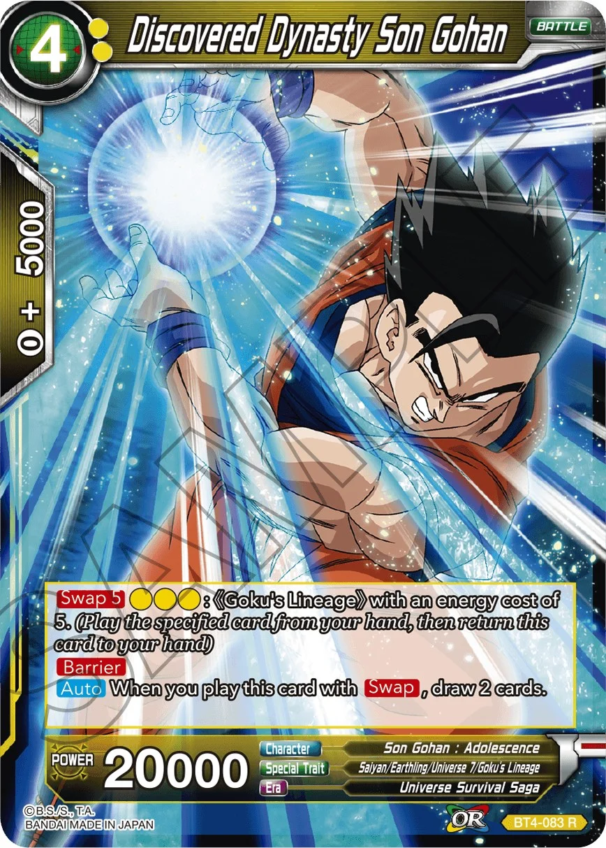 Discovered Dynasty Son Gohan 「BT4-083」「EN」
