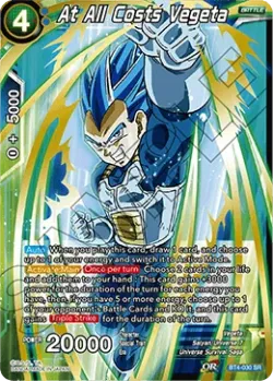 At All Costs Vegeta #BT4-030 · Dragon Ball Super CCG