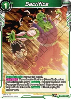 Sacrifice #BT4-070 · Dragon Ball Super CCG