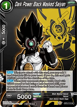 Dark Power Black Masked Saiyan 「BT5-112_PR」「EN」