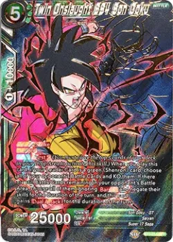 Twin Onslaught SS4 Son Goku #BT5-055_SPR · Dragon Ball Super CCG