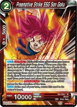Preemptive Strike SSG Son Goku #BT6-004 · Dragon Ball Super CCG