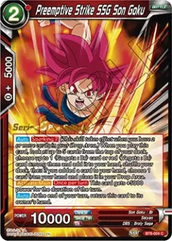 Preemptive Strike SSG Son Goku #BT6-004_PR · Dragon Ball Super CCG