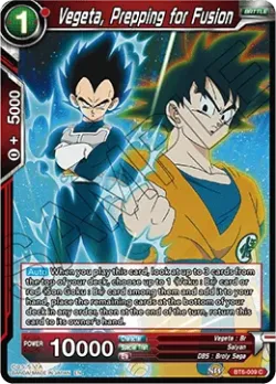 Vegeta, Prepping for Fusion #BT6-009 · Dragon Ball Super CCG