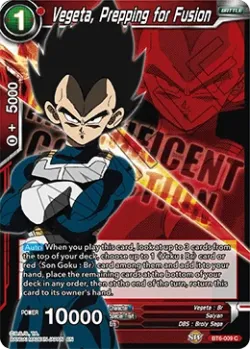 Vegeta, Prepping for Fusion #BT6-009_PR02 · Dragon Ball Super CCG