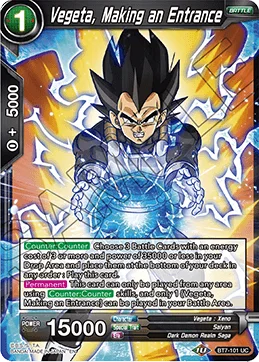 Vegeta, Making an Entrance 「BT7-101」「EN」