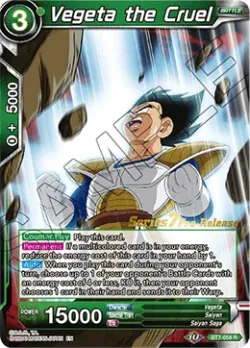Vegeta the Cruel #BT7-058_PR · Dragon Ball Super CCG