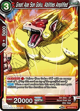 Great Ape Son Goku, Abilities Amplified 「BT8-004」「EN」