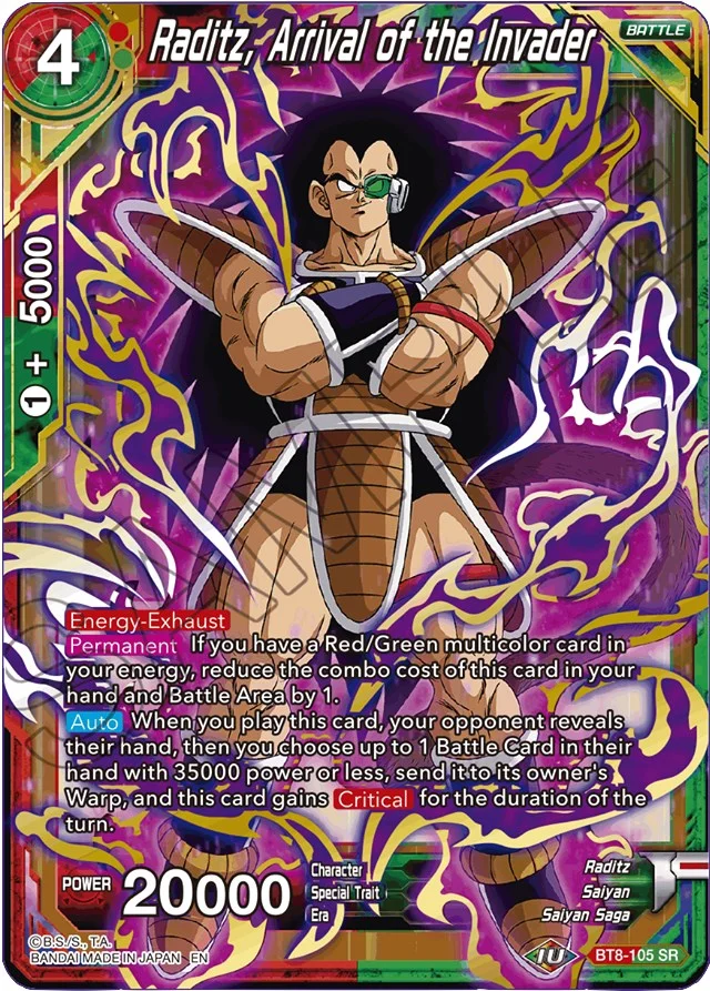 Raditz, Arrival of the Invader 「BT8-105」「EN」