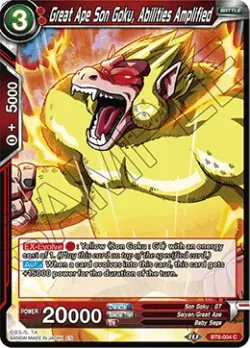 Great Ape Son Goku, Abilities Amplified #BT8-004 · Dragon Ball Super CCG