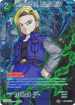 Android 18, Bionic Blitz #BT9-099_SPR · Dragon Ball Super CCG