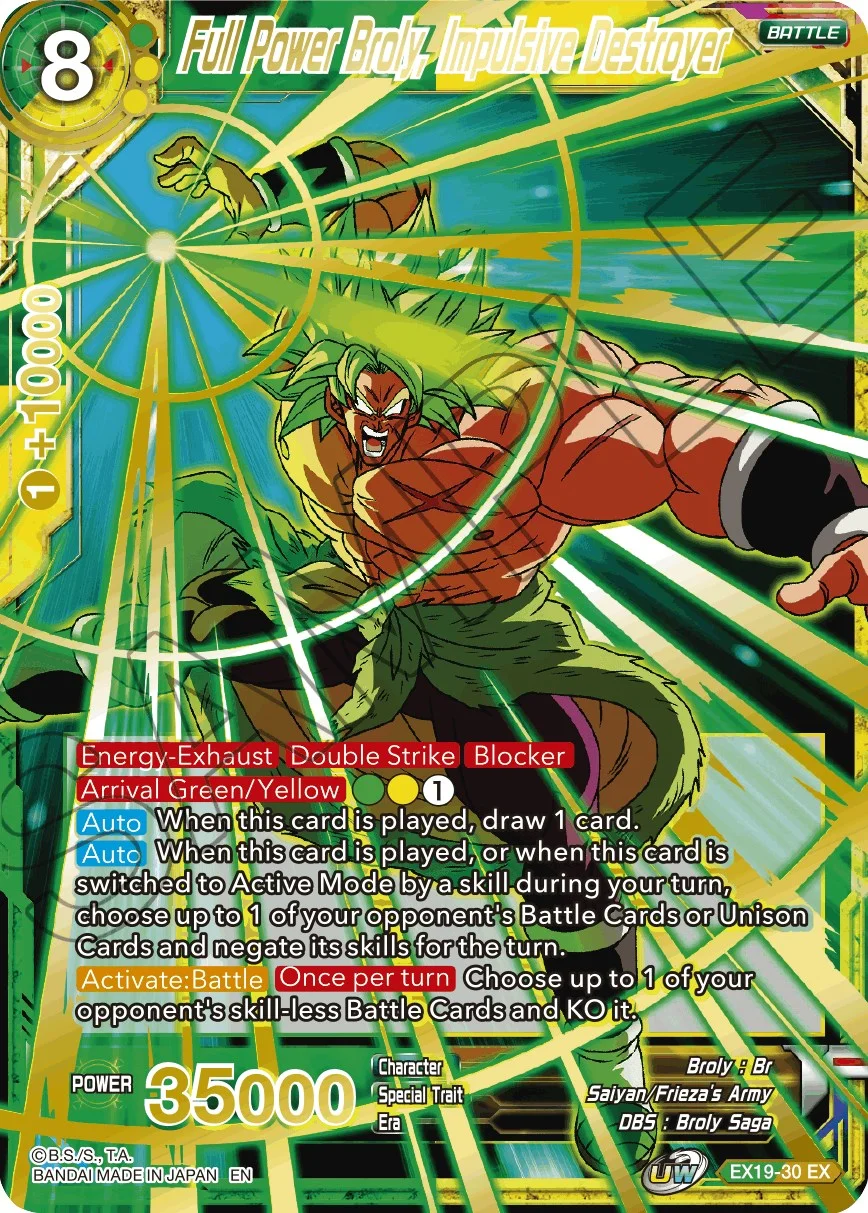 Full Power Broly, Impulsive Destroyer 「EX19-30」「EN」