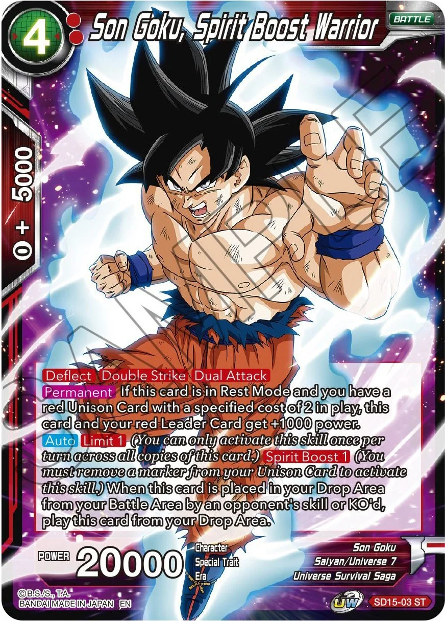 Son Goku, Spirit Boost Warrior 「SD15-03」「EN」