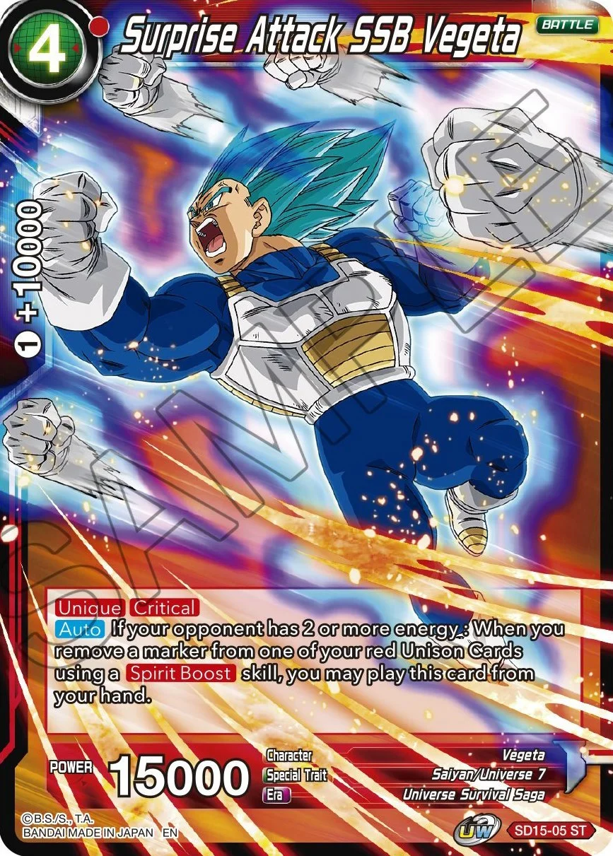 Surprise Attack SSB Vegeta 「SD15-05」「EN」