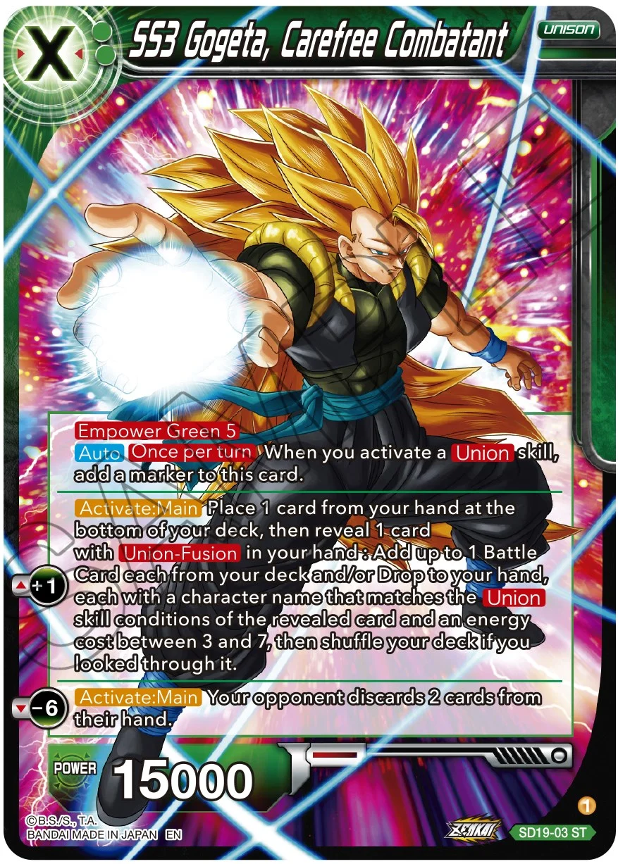 SS3 Gogeta, Carefree Combatant 「SD19-03」「EN」