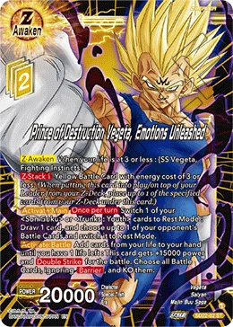 Prince of Destruction Vegeta, Emotions Unleashed 「SD22-02」「EN」
