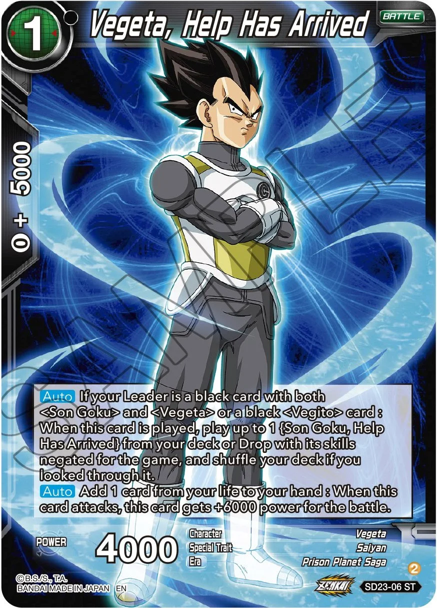Vegeta, Help Has Arrived 「SD23-06」「EN」