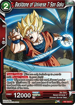 Backbone of Universe 7 Son Goku 「TB1-003」「EN」