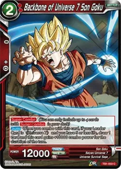 Backbone of Universe 7 Son Goku #TB1-003 · Dragon Ball Super CCG