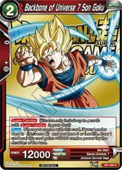 Backbone of Universe 7 Son Goku #TB1-003_PR · Dragon Ball Super CCG