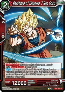 Backbone of Universe 7 Son Goku #TB1-003_PR02 · Dragon Ball Super CCG