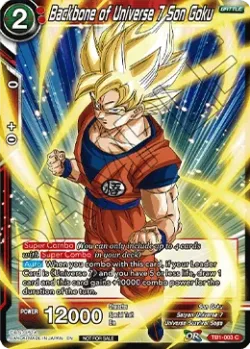 Backbone of Universe 7 Son Goku #TB1-003_PR03 · Dragon Ball Super CCG