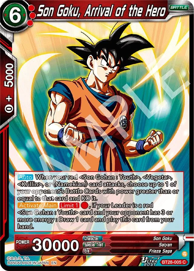 Son Goku, Arrival of the Hero 「BT28-005」「EN」