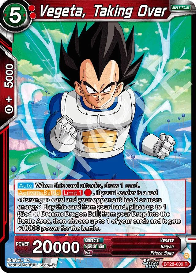 Vegeta, Taking Over 「BT28-009」「EN」
