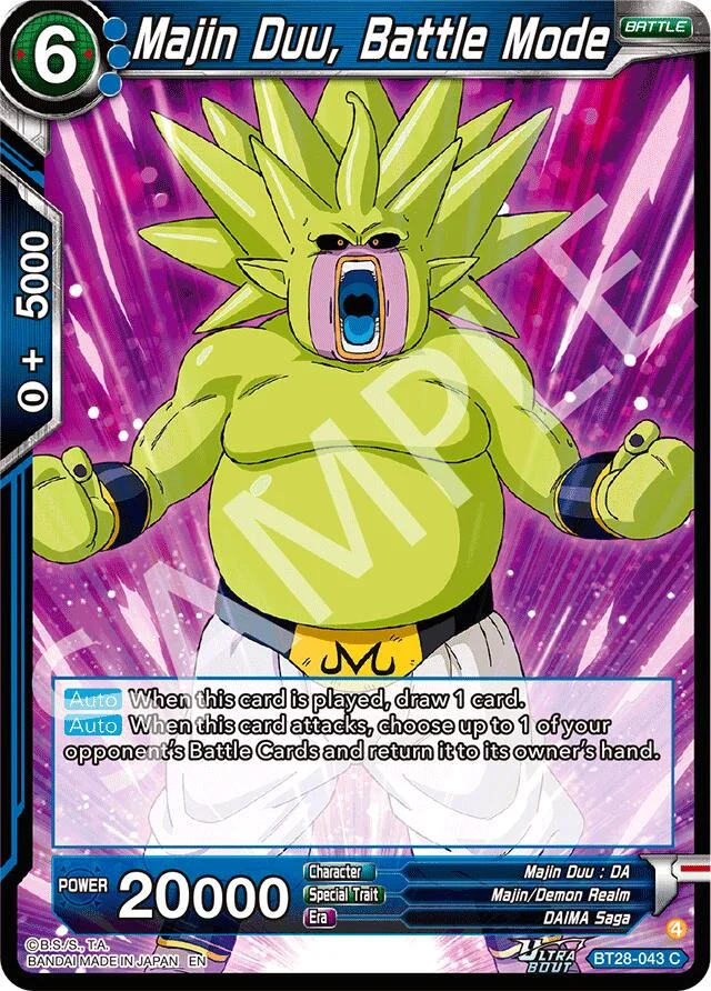 Majin Duu, Battle Mode 「BT28-043」「EN」