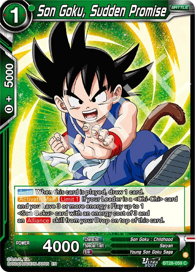 Son Goku, Sudden Promise 「BT28-059」「EN」