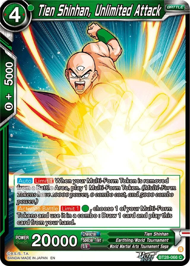 Tien Shinhan, Unlimited Attack 「BT28-066」「EN」