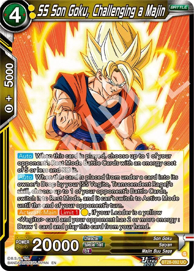 SS Son Goku, Challenging a Majin 「BT28-092」「EN」