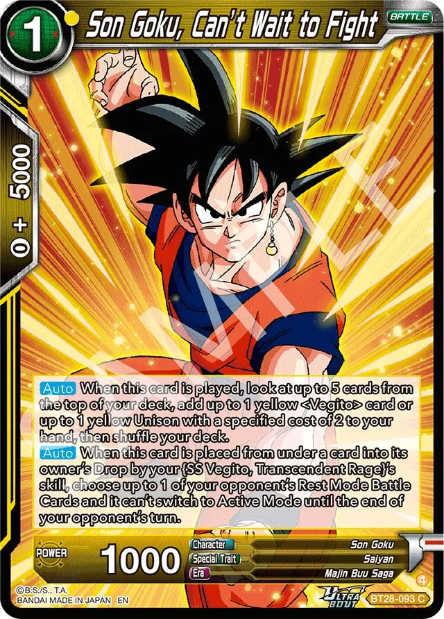 Son Goku, Can’t Wait to Fight 「BT28-093」「EN」