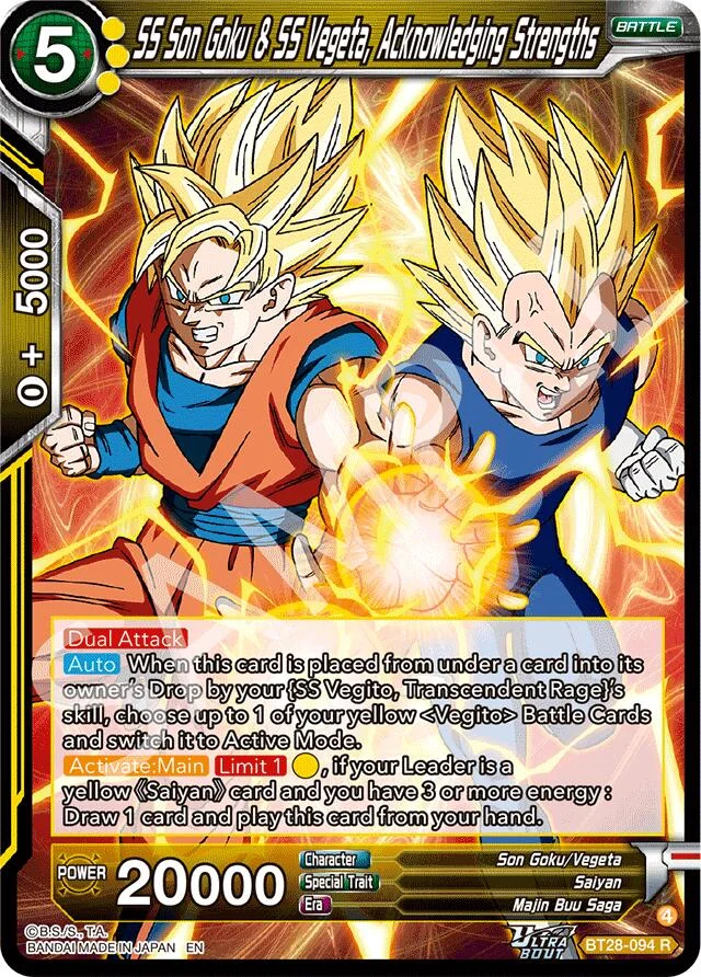 SS Son Goku & SS Vegeta, Acknowledging Strengths 「BT28-094_SPR」「EN」