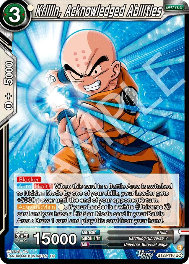 Krillin, Acknowledged Abilities 「BT28-116」「EN」