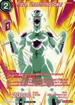 Frieza, Unrestricted Power #BT28-003_PR · Dragon Ball Super: Masters