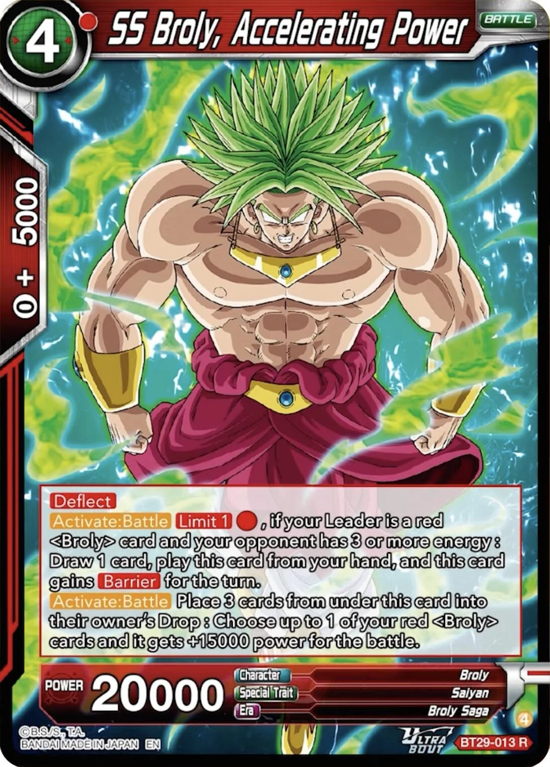 SS Broly, Accelerating Power 「BT29-013」「EN」