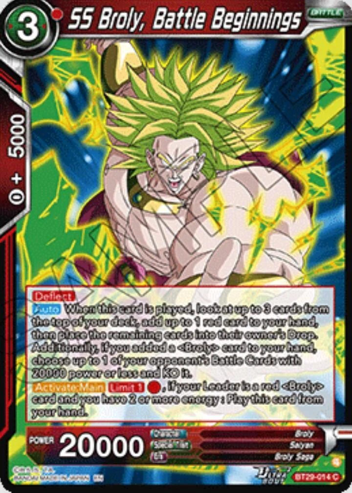 SS Broly, Battle Beginnings 「BT29-014」「EN」