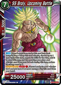 SS Broly, Upcoming Battle 「BT29-018」「EN」