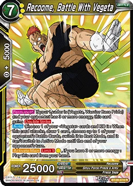 Recoome, Battle With Vegeta 「BT29-074」「EN」