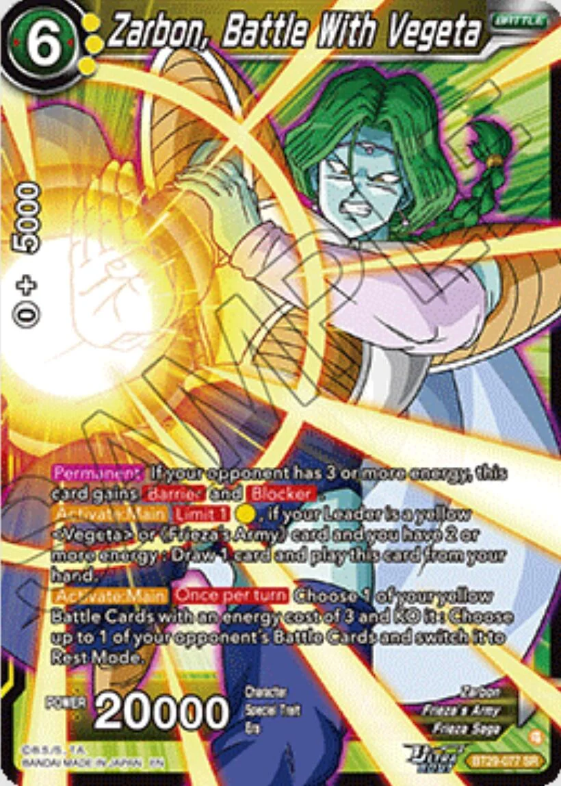 Zarbon, Battle With Vegeta 「BT29-077」「EN」