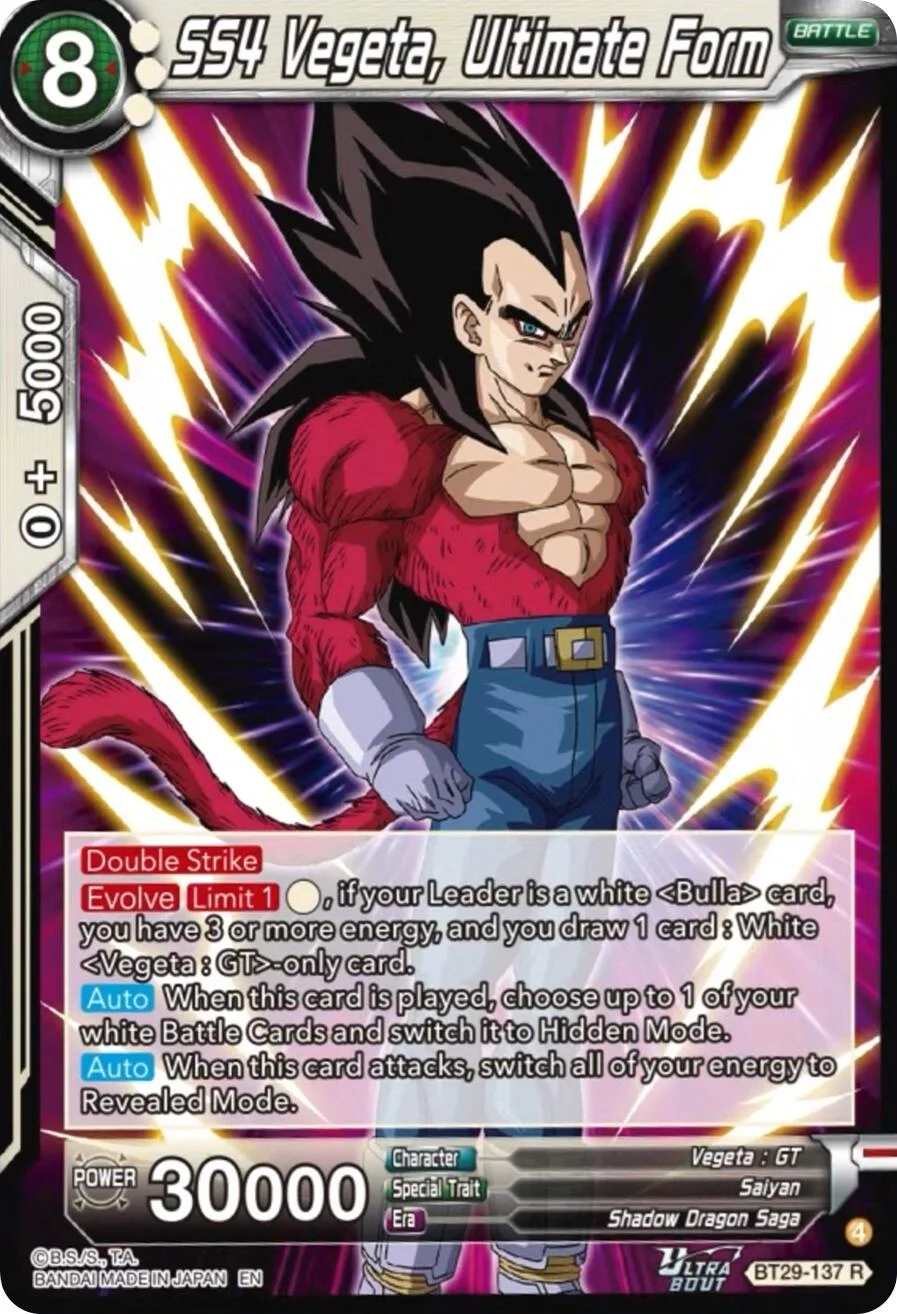 SS4 Vegeta, Ultimate Form 「BT29-137」「EN」