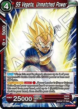 SS Vegeta, Unmatched Power 「BT30-008」「EN」