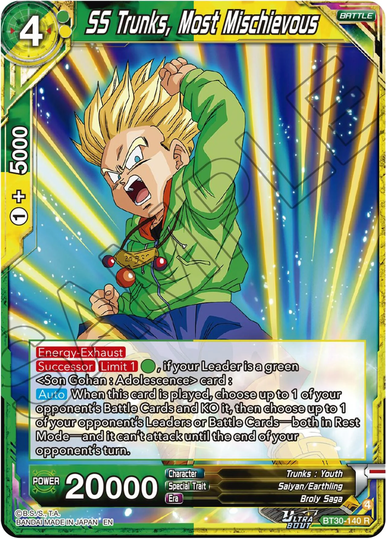 SS Trunks, Most Mischievous 「BT30-140」「EN」