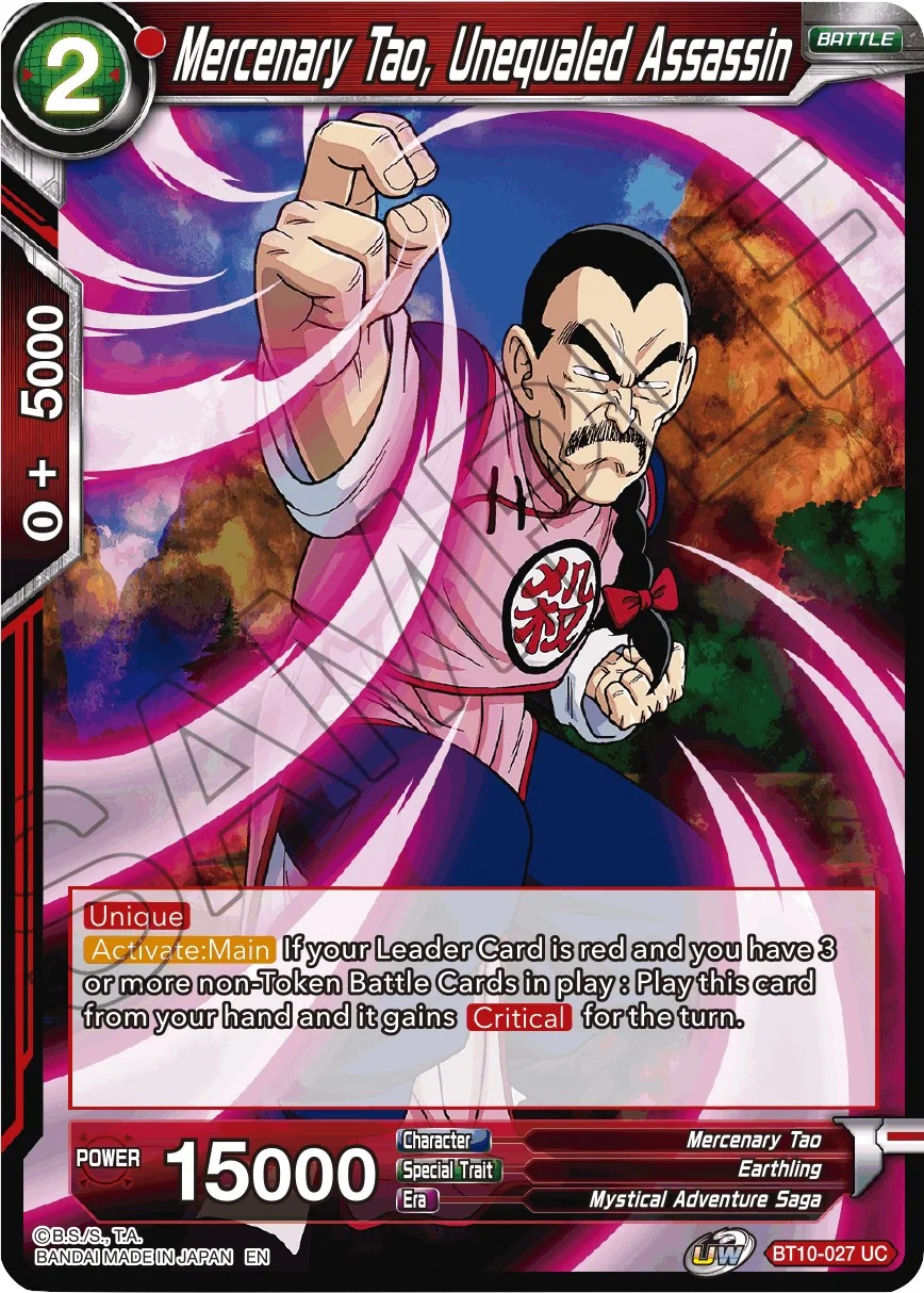 Mercenary Tao, Unequaled Assassin 「BT10-027」「EN」