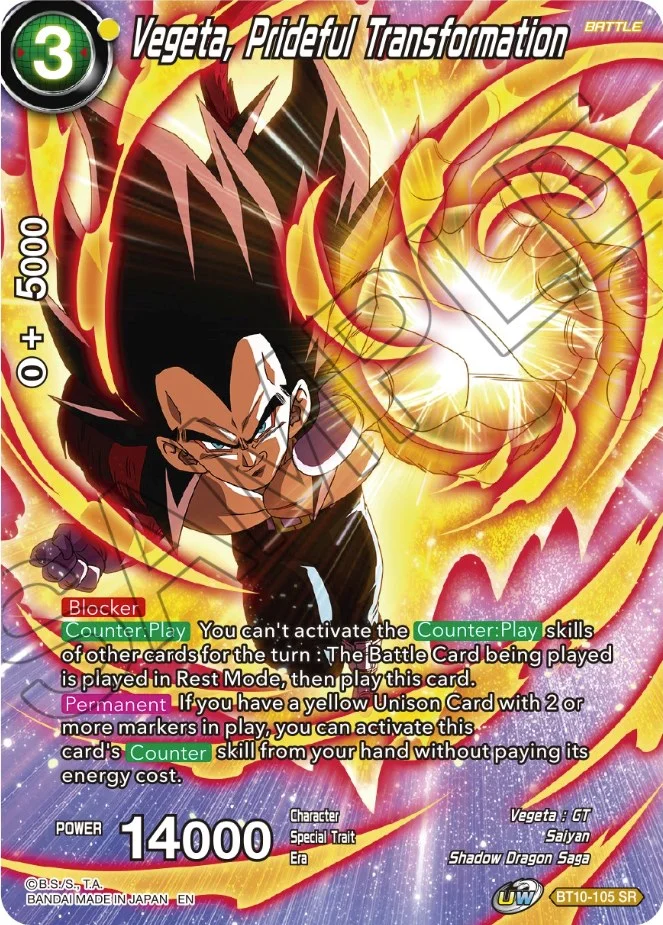 Vegeta, Prideful Transformation 「BT10-105_SPR」「EN」