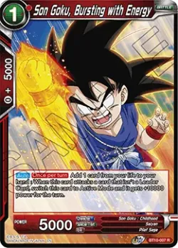 Son Goku, Bursting with Energy #BT10-007 · Dragon Ball Super CCG