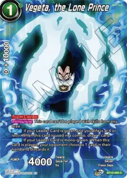 Vegeta, the Lone Prince #BT10-068 · Dragon Ball Super CCG